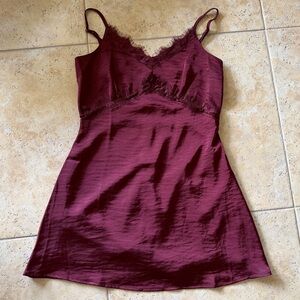 NWT Sadie & Sage One Look Mini Lace Trim Slip Dress